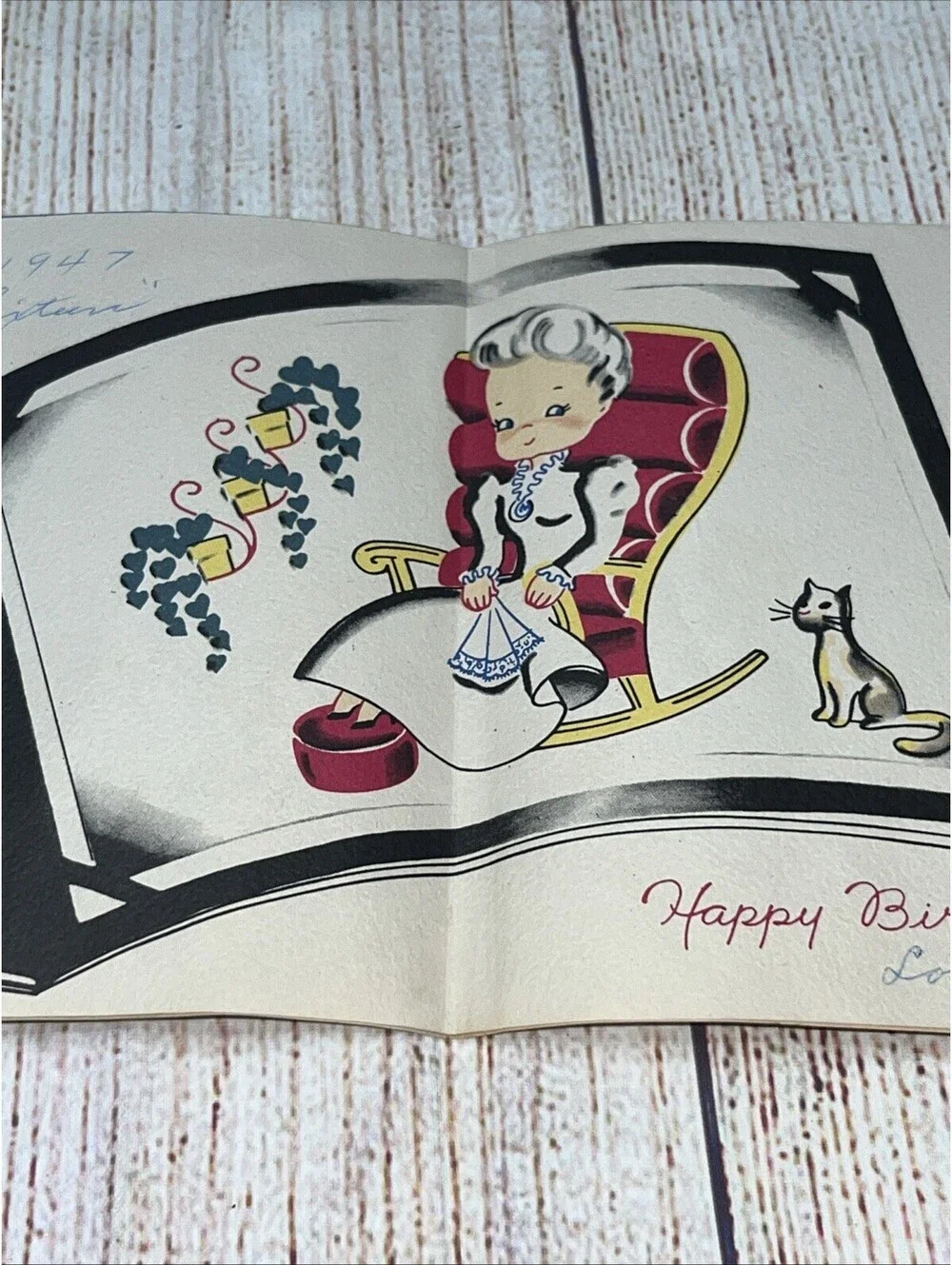 Lots Of Four Vintage Greeting Cards Get Well Soon And Sweet 16- 1940’s